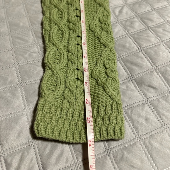Kilronan Knitwear Womens Sweater Cardigan S 100% Wool Aran Knit Green Ireland - Picture 7 of 7